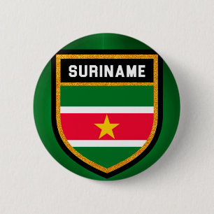 Badge Rond 5 Cm Drapeau du Surinam