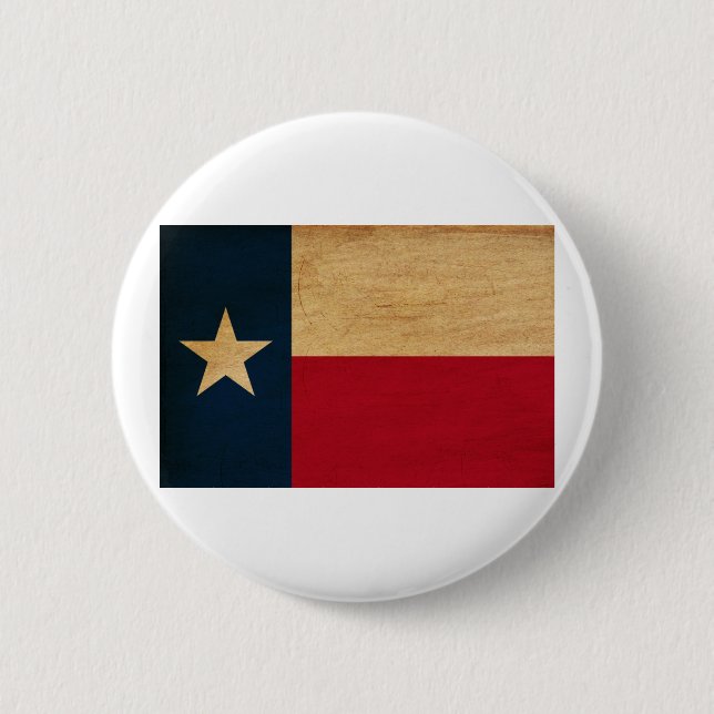 Badge Rond 5 Cm Drapeau du Texas (Devant)