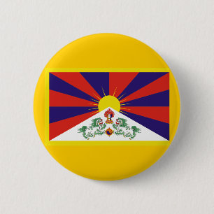 Badge Rond 5 Cm Drapeau du Thibet