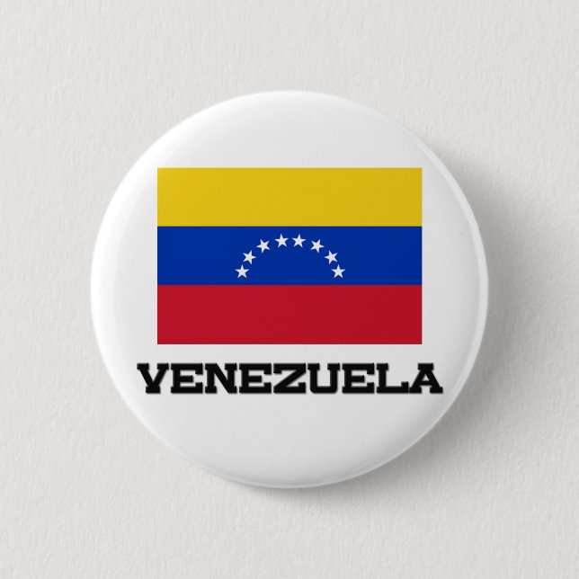 Badge Rond 5 Cm Drapeau du Venezuela (Devant)