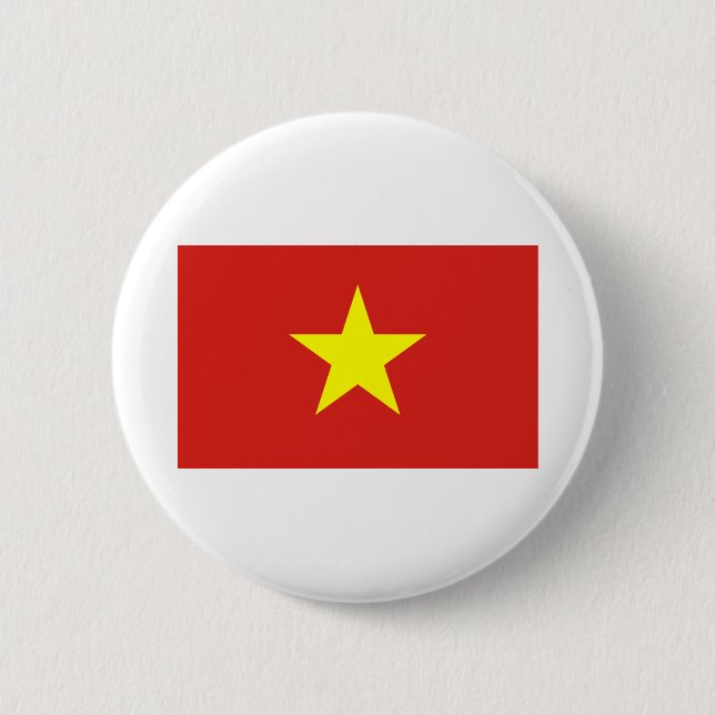 Badge Rond 5 Cm Drapeau du Viet Nam (Devant)