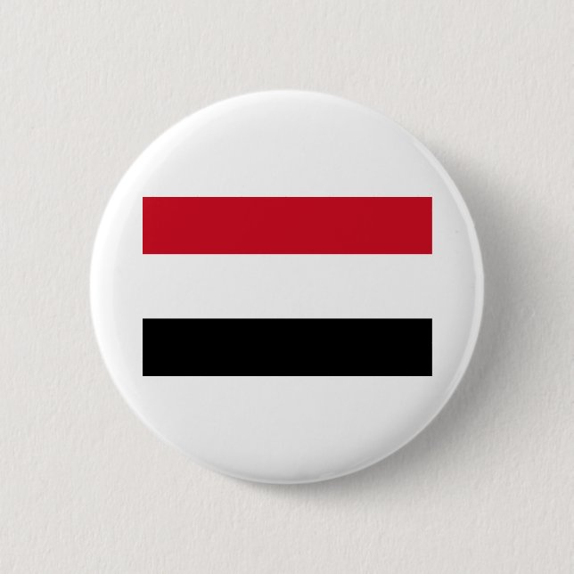 Badge Rond 5 Cm Drapeau du Yémen (Devant)