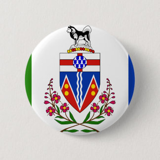 Badge Rond 5 Cm Drapeau du Yukon