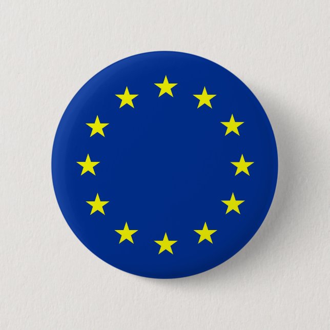 Badge Rond 5 Cm drapeau d'Union européenne (Devant)