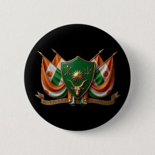 Badge Rond 5 Cm drapeau emblème symbole armoiries blason pays Nige