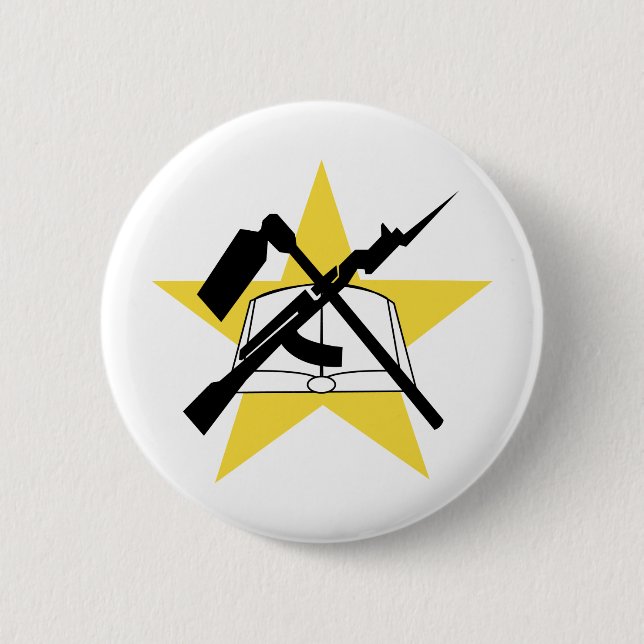 Badge Rond 5 Cm Drapeau Ensignia de la Mozambique (Devant)
