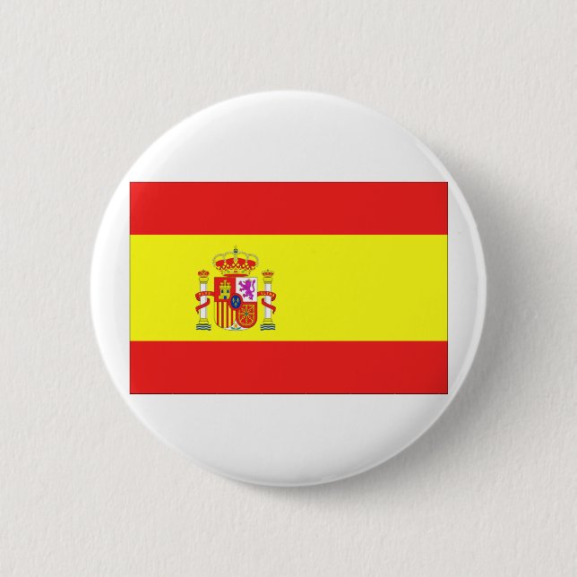 Badge Rond 5 Cm Drapeau Espagne (Devant)