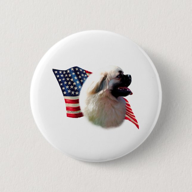 Badge Rond 5 Cm Drapeau espagnol tibétain (Devant)