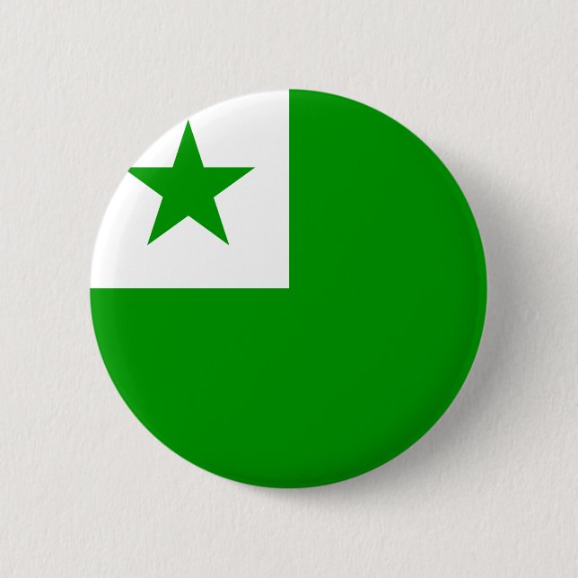 Badge Rond 5 Cm Drapeau espéranto (Devant)