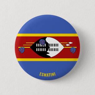Badge Rond 5 Cm Drapeau Eswatini Charme Patriotique