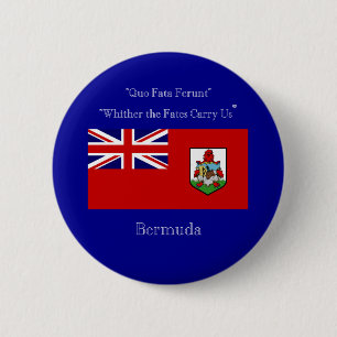 Badge Rond 5 Cm Drapeau et devise des Bermudes