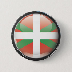 Badge Rond 5 Cm Drapeau et escudo d'Euskadi