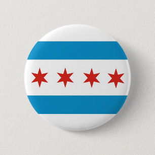Badge Rond 5 Cm drapeau Etats-Unis Amérique de ville de Chicago
