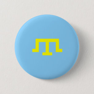 Badge Rond 5 Cm Drapeau ethnique de personnes tatars criméennes
