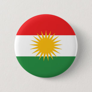 Badge Rond 5 Cm Drapeau ethnique du Kurdistan