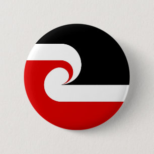 Badge Rond 5 Cm drapeau ethnique maori pays de la nouvelle-zélande