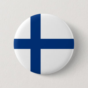 Badge Rond 5 Cm Drapeau Finlandais (Finlande) Bouton