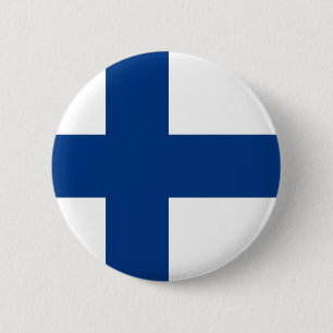 Badge Rond 5 Cm Drapeau finlandais sur le bouton