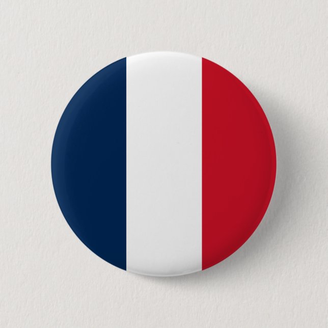 Badge Rond 5 Cm Drapeau français (Devant)