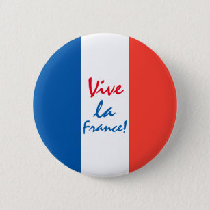 Badge Rond 5 Cm Drapeau français Vive La France personnalisable