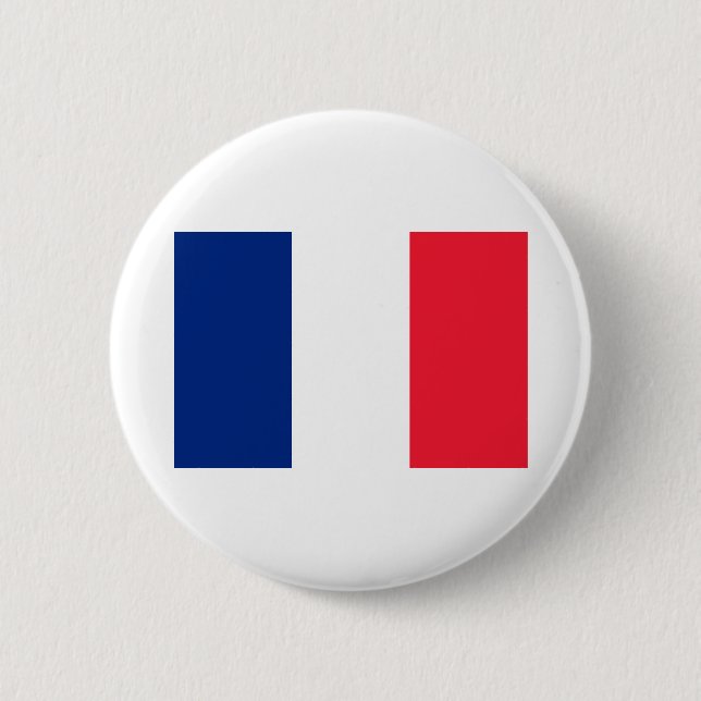 Badge Rond 5 Cm Drapeau France (Devant)