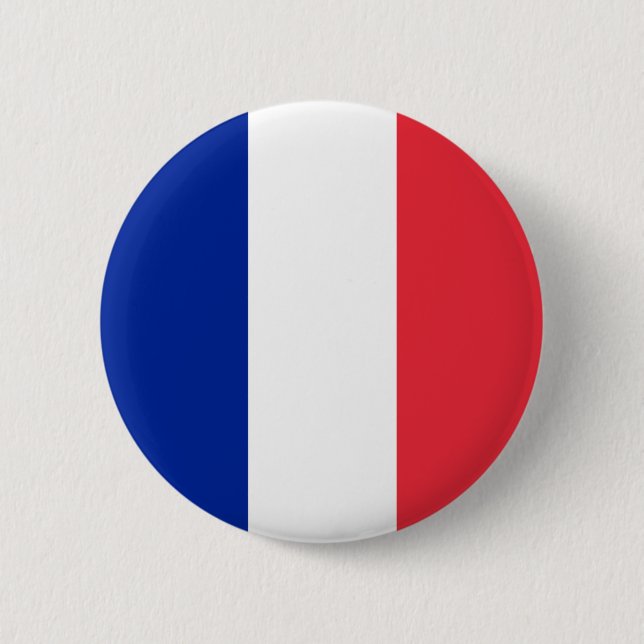 Badge Rond 5 Cm Drapeau France (Devant)