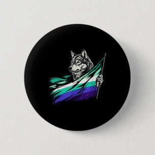 Badge Rond 5 Cm Drapeau gay masculin loup LGBTQ Fierté LGBTQ Mlm