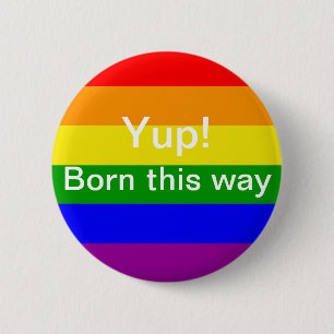 Badge Rond 5 Cm drapeau gay pride né de cette façon