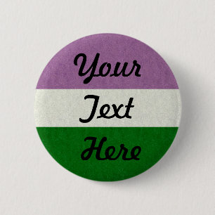 Badge Rond 5 Cm Drapeau Genderqueer