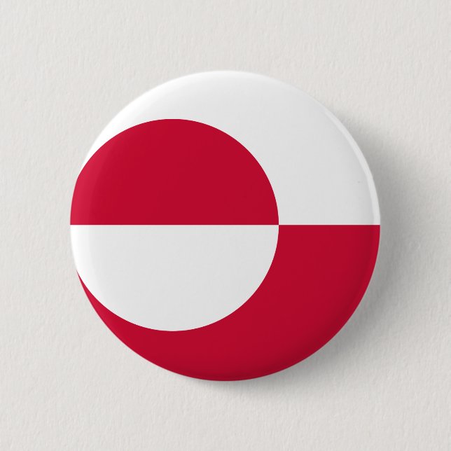 Badge Rond 5 Cm Drapeau GL du Groenland (Devant)