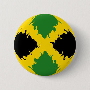Badge Rond 5 Cm Drapeau Gnarly de la Jamaïque
