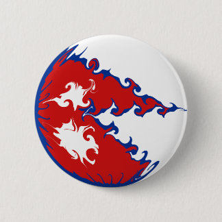 Badge Rond 5 Cm Drapeau Gnarly du Népal