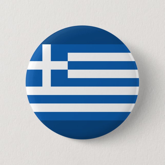 Badge Rond 5 Cm Drapeau grec (Devant)