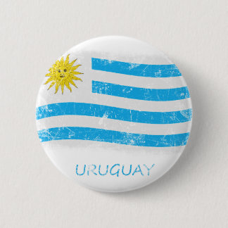 Badge Rond 5 Cm Drapeau grunge de l'Uruguay