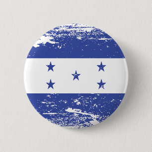 Badge Rond 5 Cm Drapeau grunge du Honduras