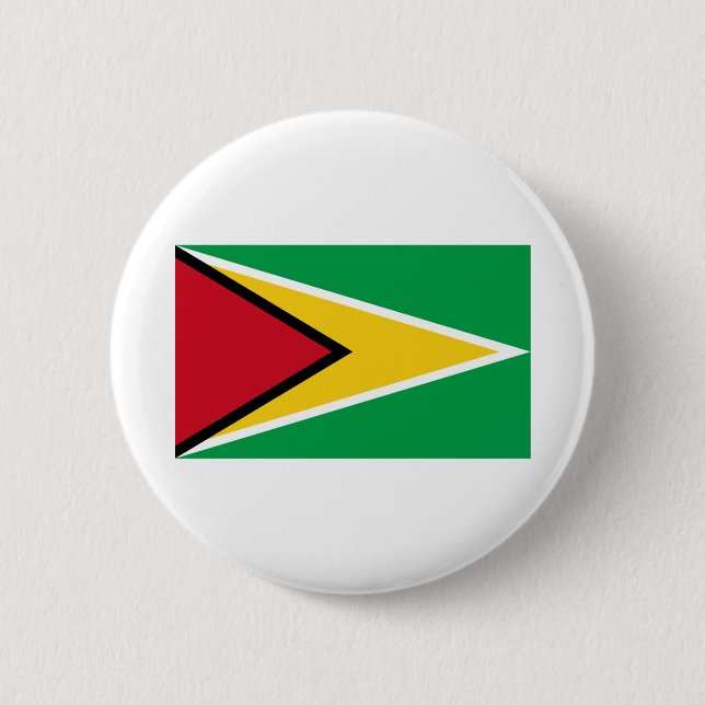 Badge Rond 5 Cm Drapeau Guyana (Devant)