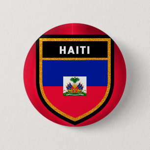 Badge Rond 5 Cm Drapeau Haïti