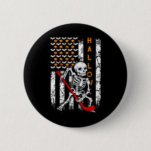 Badge Rond 5 Cm Drapeau Hockey Us