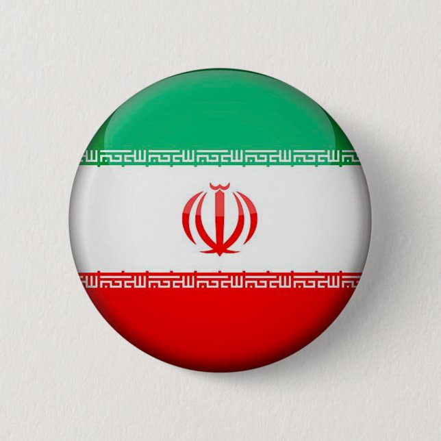 Badge Rond 5 Cm Drapeau Iran (Devant)