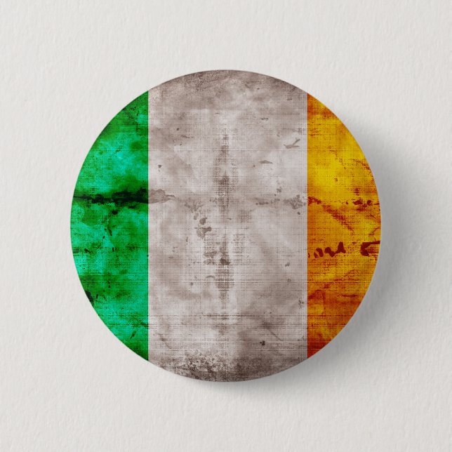 Badge Rond 5 Cm Drapeau irlandais (Devant)