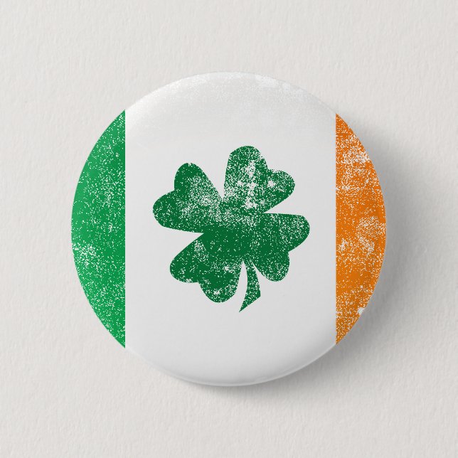 Badge Rond 5 Cm Drapeau irlandais (Devant)