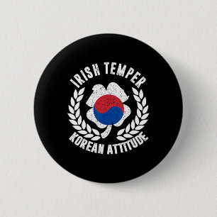 Badge Rond 5 Cm Drapeau irlandais de tempérament d'attitude coréen