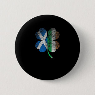 Badge Rond 5 Cm Drapeau irlandais écossais Shamrock Irlande Saint