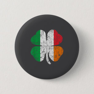 Badge Rond 5 Cm Drapeau irlandais italien Italie Irlande St Patric