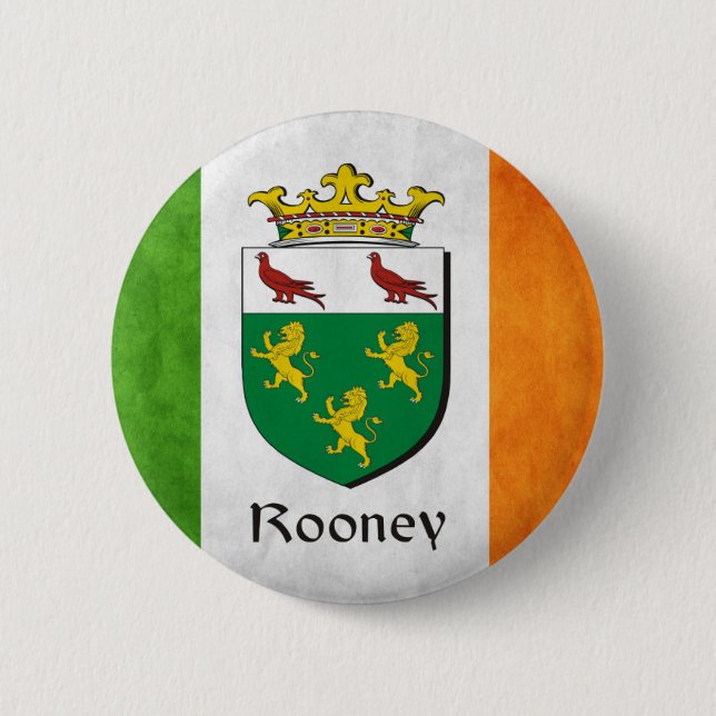 Badge Rond 5 Cm Drapeau irlandais Rooney (Devant)