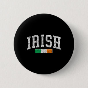 Badge Rond 5 Cm Drapeau Irlandais Vintage St Patricks Day Rétro Ir