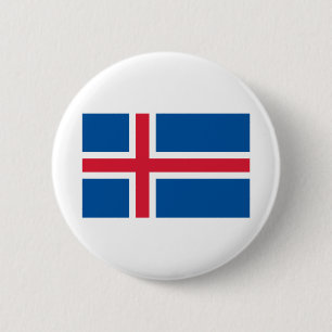 Badge Rond 5 Cm Drapeau Islande