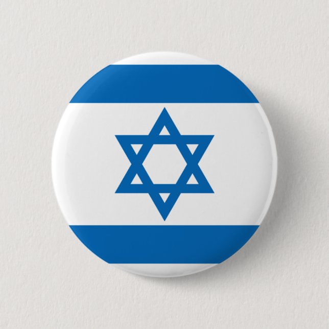 Badge Rond 5 Cm Drapeau Israël (Devant)