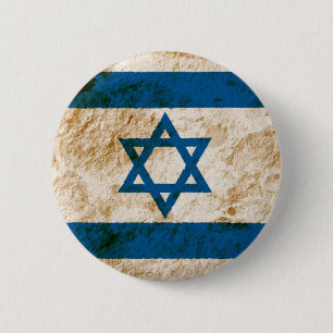 Badge Rond 5 Cm Drapeau israélien rocailleux