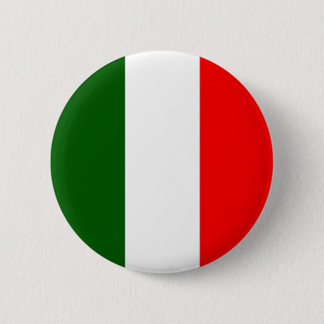 Badge Rond 5 Cm Drapeau italien (Devant)